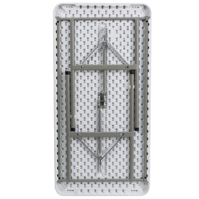 Flash Furniture 4-Foot Granite White Plastic Folding Table 6 Flash Furniture 4-Foot Granite White Plastic Folding Table - Image 6