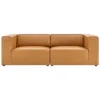 2pc Mingle Vegan Leather Sectional Sofa Loveseat - Modway