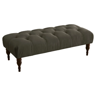 Edwardian Upholstered Tufted Bench - Skyline Furniture 5 Edwardian Upholstered Tufted Bench - Skyline Furniture - Image 5