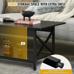 Tangkula Coffee Table Industrial 2-Tier W/ Storage Shelf &Storage Shelf For Living Room -Baxton Studio Shop GUEST 137e74f0 0dc4 4e3b 984a 0e87668ff1eb