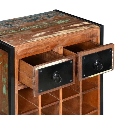 VidaXL Wine Rack For 16 Bottles Solid Reclaimed Wood 3 VidaXL Wine Rack For 16 Bottles Solid Reclaimed Wood - Image 3