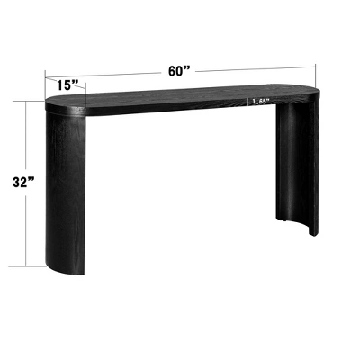 60''W Console Table With Curved Legs, Vintage Crafted Entryway Sofa Table - ModernLuxe 2 60''W Console Table With Curved Legs, Vintage Crafted Entryway Sofa Table - ModernLuxe - Image 2