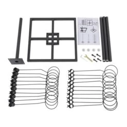 YIYIBYUS Modern Freestanding Metal Hat Organizer Rack, Hat Display Stand With 20 Hooks -Baxton Studio Shop GUEST 13b764cd 5012 48c4 86c5 ba4857cdde72