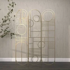 Modern Metal Room Divider Screen Gold - Olivia & May 23 Modern Metal Room Divider Screen Gold - Olivia & May -Baxton Studio Shop GUEST 14132d46 82f9 4541 b5f8 d9c62e43852f