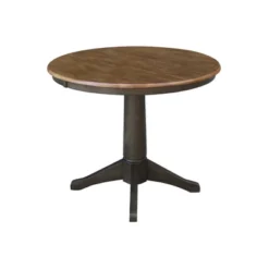 Madeline Round Top Pedestal Table Hickory Brown - International Concepts