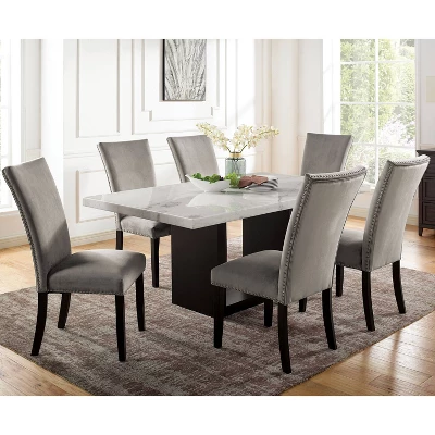 70" Southwind Rectangle Dining Table White/Black - HOMES: Inside + Out 2 70" Southwind Rectangle Dining Table White/Black - HOMES: Inside + Out - Image 2