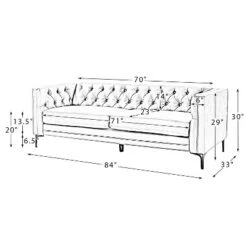 Wales 84" Contemporary Sofa With Tufted Back | ARTFUL LIVING DESIGN 18 Wales 84" Contemporary Sofa With Tufted Back | ARTFUL LIVING DESIGN -Baxton Studio Shop GUEST 14e5ab09 442f 4370 b627 732834898623