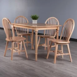 5pc Ravenna Dining Table Set Natural - Winsome -Baxton Studio Shop GUEST 15590b03 7318 44be 8208 0f9fa55e98da