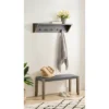 40" Davenport Coat Hook With Shelf And Faux Concrete Bench Set Light Amber - Alaterre Furniture