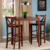 3pc Inglewood Counter Height Dining Set Wood/Walnut - Winsome
