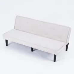 66'' Soft Corduroy Fabric Sofa Bed With Button-Tufted Backrest, Convertible For Living Room, Apartment And Bedroom -Baxton Studio Shop GUEST 15cc821a e373 4c0e 96e9 28040ebc1924