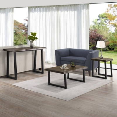 Jennings Live Edge Cocktail Table Cherry/Black - Steve Silver Co.: Pine Veneer, Metal Glides, CSA Certified 6 Jennings Live Edge Cocktail Table Cherry/Black - Steve Silver Co.: Pine Veneer, Metal Glides, CSA Certified - Image 6