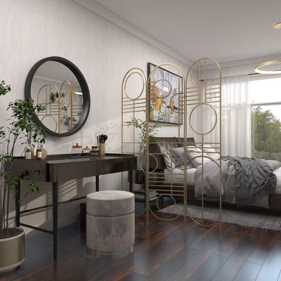 Modern Metal Room Divider Screen Gold - Olivia & May 12 Modern Metal Room Divider Screen Gold - Olivia & May - Image 12