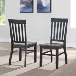 5pc Raven Noir Dining Set Black/Driftwood Finish - Steve Silver Co. -Baxton Studio Shop GUEST 164d6c62 2c1b 4d53 8288 2e07d28a2b70