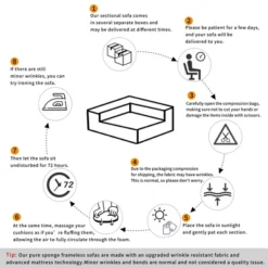 110"W Modern Large Modular Sofa, 3-Piece Set With Free Combination, Includes 4 Pillows, Ideal For Living Room, Bedroom, Apartment-ModernLuxe -Baxton Studio Shop GUEST 165c9d01 7c5b 4750 8329 8adf09a4050d 2