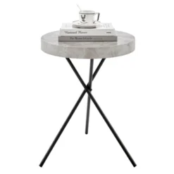 17.6" Round 3 Legged Industrial Style Side Table Cement - Danya B. 32 17.6" Round 3 Legged Industrial Style Side Table Cement - Danya B. -Baxton Studio Shop GUEST 16bbe301 1251 4c0a 86ad 87a4db41b656