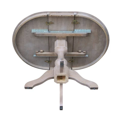 36" Kent Round Top Pedestal Dining Table With 12" Leaf - International Concepts 5 36" Kent Round Top Pedestal Dining Table With 12" Leaf - International Concepts - Image 5