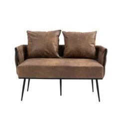 Modern Accent Metal Frame Tufted Sofa With Arms - ModernLuxe -Baxton Studio Shop GUEST 170e857c 632f 4cc1 9c90 555057e552d5