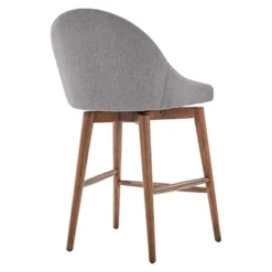 Set Of 2 24" Conrad Walnut Danish Modern Swivel Counter Chair - Inspire Q -Baxton Studio Shop GUEST 17885e66 ae22 411a b1ba 2f8928db40ff