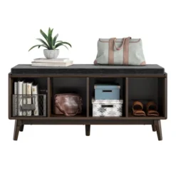 Brittany Mid Century Modern Entryway Bench Walnut - Novogratz -Baxton Studio Shop GUEST 179fd8d6 a4e1 466a a093 fe94e79bc55f