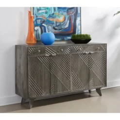 Foundation 4 Door 2 Drawer Credenza Gray - Treasure Trove Accents -Baxton Studio Shop GUEST 17b6653d 5e94 40d4 9fb6 a439e62ec47f