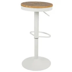 Set Of 2 Dakota Industrial Adjustable Barstool With Swivel White - Lumisource 9 Set Of 2 Dakota Industrial Adjustable Barstool With Swivel White - Lumisource -Baxton Studio Shop GUEST 17f9f3ea 00c0 422c a75d fb8061fae32e