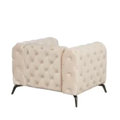 Modern Velvet Upholstered Accent Sofa Chair With Button Tufted Back-ModernLuxe -Baxton Studio Shop GUEST 18447b65 1bb7 4df9 8d73 201db8f6c0da