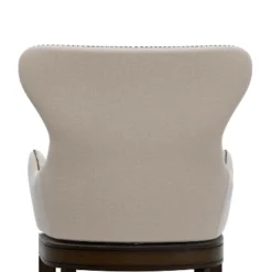 25.75" Caydena Memory Return Swivel Wood Counter Height Barstool Rustic Gray/Cream Fabric - Hillsdale Furniture -Baxton Studio Shop GUEST 184de350 fc25 412e 9370 fae5b3006115