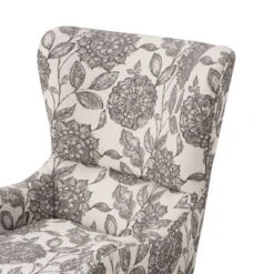 Aria Swoop Upholstered Wing Chair -Baxton Studio Shop GUEST 1873923f 82f4 432a 8f83 fdfbac56fbe6