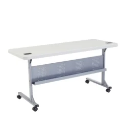 24"x60" Flip-N-Store Training Table Speckled Gray - Hampden Furnishings
