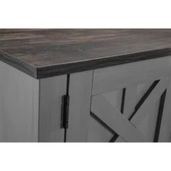 54" Farmhouse Two-Tone TV Stand For TVs Up To 65" Gray - Home Essentials -Baxton Studio Shop GUEST 1878b2fc 06b6 4cdb ba35 caff1c419396