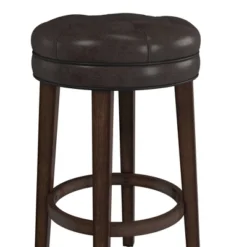 30.5" Krauss Wood Backless Swivel Barstool Charcoal Gray - Hillsdale Furniture -Baxton Studio Shop GUEST 1882da15 a749 4748 9910 b9df7cc40e30
