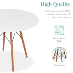 Best Choice Products 5-Piece Compact Mid-Century Modern Dining Set W/ 4 Chairs, Wooden Legs, Plastic Seats -Baxton Studio Shop GUEST 18ef0678 ccec 46e9 b95e 1a7aa5d16234