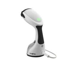 True & Tidy HS-26 Power Steam Press Handheld Garment Steamer: 1200W, 260ml Tank, Vertical Steam, Comfort-Grip, Black