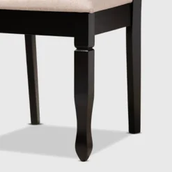 7pc Reneau Upholstered Wood Dining Set Sand Brown/Espresso - Baxton Studio 9 7pc Reneau Upholstered Wood Dining Set Sand Brown/Espresso - Baxton Studio -Baxton Studio Shop GUEST 1946d7e0 47a1 4b62 83e6 5a0b593302bc