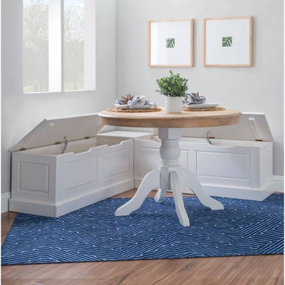 Tobin Backless Corner Breakfast Nook - Linon 11 Tobin Backless Corner Breakfast Nook - Linon - Image 11
