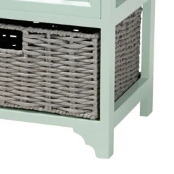 Valtina Two-Tone Wood 3 Drawer Storage Unit With Baskets Oak Brown/Gray/Mint Green - Baxton Studio -Baxton Studio Shop GUEST 19f2db77 6d0d 459b ae7c 5218ba4c452c