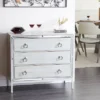 Glam Painted Wood And Mirror Chest White - Olivia & May