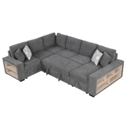NicBex Modern 109" Pull Out Sofa Bed Chenille Convertible Sleeper Sofa With Storage Chaise And USB Ports For Living Room 11 NicBex Modern 109" Pull Out Sofa Bed Chenille Convertible Sleeper Sofa With Storage Chaise And USB Ports For Living Room -Baxton Studio Shop GUEST 1a112b81 4f42 4f65 ae74 6f8ac3c9122f