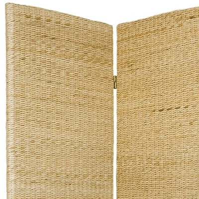 6 Ft. Tall Rush Grass Woven Room Divider - Natural (4 Panels) 1 6 Ft. Tall Rush Grass Woven Room Divider - Natural (4 Panels)