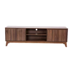 Flash Furniture Hatfield Mid-Century Modern TV Stand For Up To 64 Inch TV's - 60 Inch Media Center With Adjustable Center Shelf And Dual Soft Close Doors -Baxton Studio Shop GUEST 1a8962fd 28c1 4fc4 ae0d d1235cad7c8c