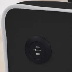 GustoWave Sleeper Sofa Couch Bed With Port, Modern 3-in-1 Convertible Velvet Pull Out Loveseat Futon Sofa, With Adjustable Backrest, Black -Baxton Studio Shop GUEST 1aab5f49 ef68 4453 ad35 412c78919be7