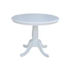 36" Round Top Pedestal Table White - International Concepts -Baxton Studio Shop GUEST 1aac2450 5545 462b ad73 556d9804f737