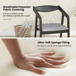 Costway Wooden Dining Chair Set Of 2 With Rubber Wood Frame Armrests Padded Cushion 13 Costway Wooden Dining Chair Set Of 2 With Rubber Wood Frame Armrests Padded Cushion -Baxton Studio Shop GUEST 1ab08295 5bd9 4e4e b6c0 e0cebb49abff