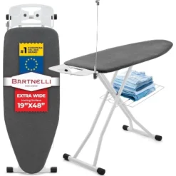 Bartnelli Extra Wide Pro Ironing Board 19x48" Ironing Surface Premium 4 Layer Heat Resistant Cover -Baxton Studio Shop GUEST 1abf9e73 da4a 45d6 bbda c8f36706d88b