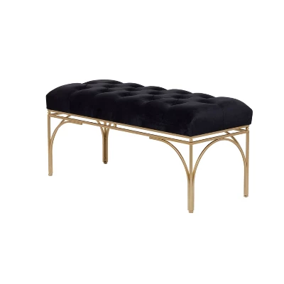 Rectangular Glam Velvet Bench - Olivia & May 6 Rectangular Glam Velvet Bench - Olivia & May - Image 6