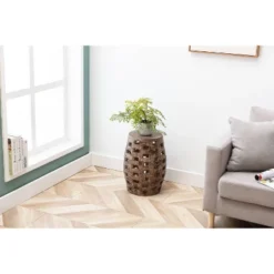 18" Hampton Side Table Weathered - Boraam -Baxton Studio Shop GUEST 1bbd687a 535c 437f b743 ae09881508c3