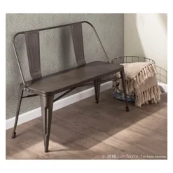 Oregon Industrial Metal Dining Entryway Bench- LumiSource -Baxton Studio Shop GUEST 1bc4b95d 775e 4bf6 8a64 4955f6e36dd6