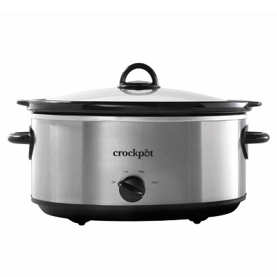 Crock-Pot 7qt Manual Slow Cooker - Stainless Steel: Original Slow Cooker, Removable Stoneware, Stay-Cool Handles, 270W 4 Crock-Pot 7qt Manual Slow Cooker - Stainless Steel: Original Slow Cooker, Removable Stoneware, Stay-Cool Handles, 270W - Image 4