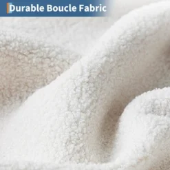 Garvee 84" Sofa Couch, Modern 3 Seater Sofa, Large Boucle Sofa For Living Room With Streamlined Armrests & Wood Feet -Baxton Studio Shop GUEST 1bf7b9bf 6c78 456a ba76 618434e5b391